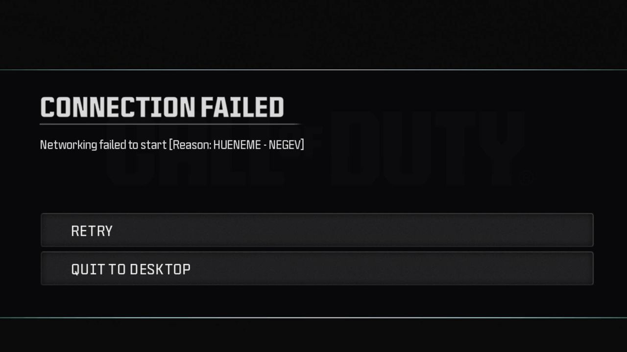 Как устранить ошибку hueneme negev в Call of Duty: Black Ops 7